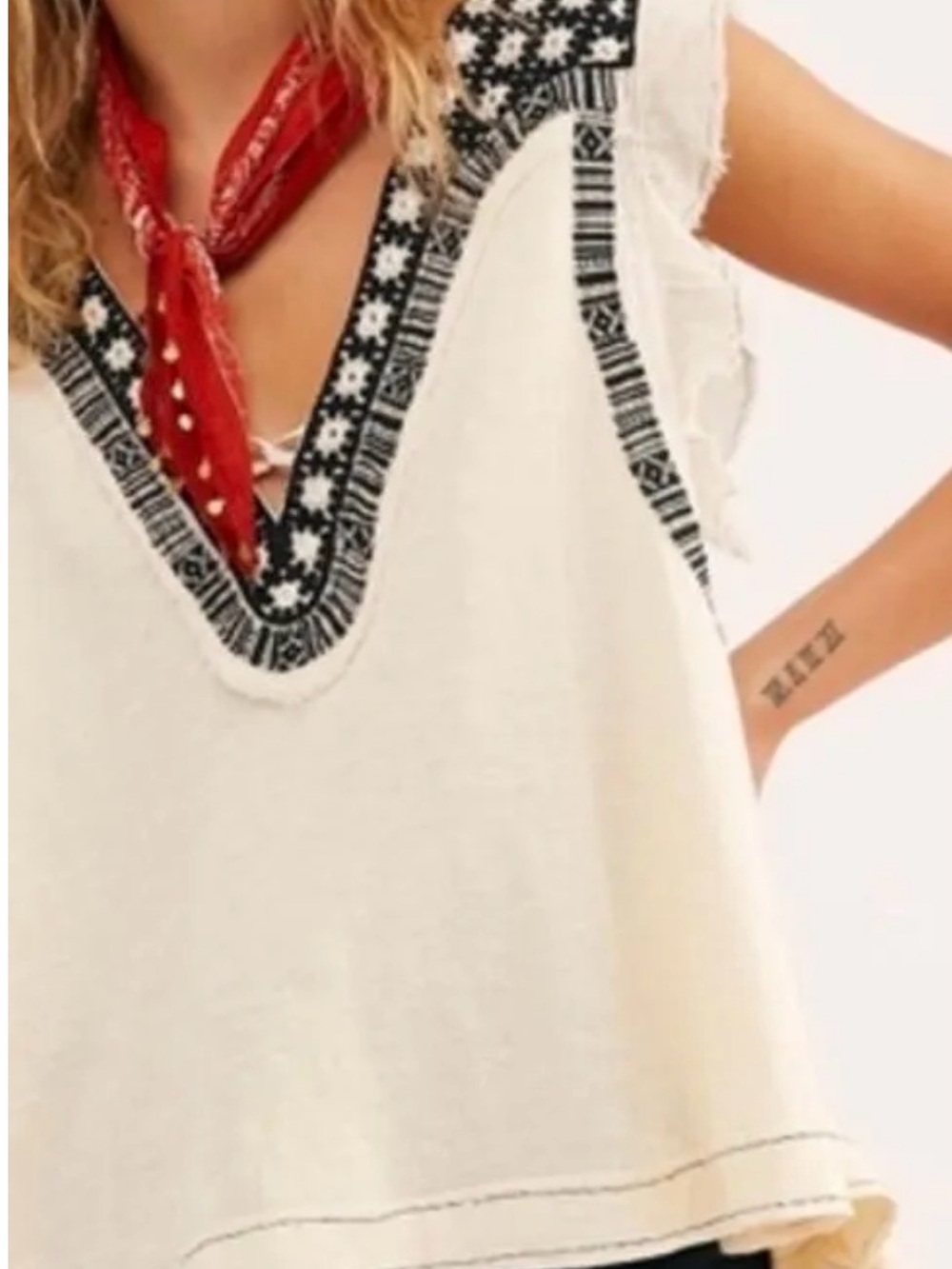 Free People NEW Womens
Market Place V Neck Top XS(oversized)